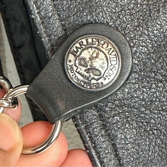 Leather Black Motorcycle Vest Skull Patches Pins Breast Cancer S - Picture 3 of 12